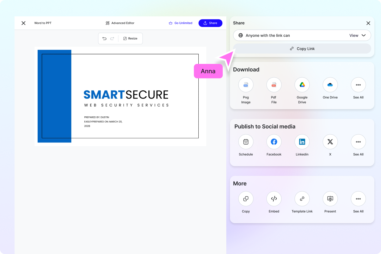Free AI Word to PPT Presentation Generator | Convert Word Documents into Stunning PowerPoint Slides Online